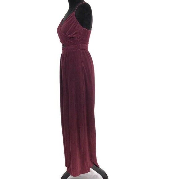 ASTR $79 Moroon Wrap Front Strappy Cut-out Jumpsuit - Picture 6 of 9